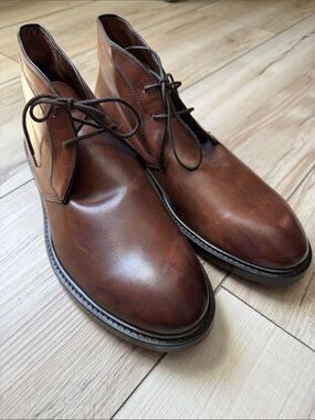 Antonio Maurizi Brown Men's Leather Chukka Boots
